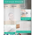 thumbnail image 4 of No Hook Shower Curtain with Snap in Liner, Cotton Linen Summer Ocean Shell Starfish Pattern Hotel Shower Curtains for Bathroom, Washable Shower Curtain Liner Set with Mesh Top Window, 72”x78”, 4 of 6