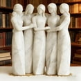 thumbnail image 4 of AuroraX Sister Sculpture Home Decor,White Handmade Decorative Gift Friendship Sculpture,Gift for Sister Desk Decor Friendship Gift, 4 of 7