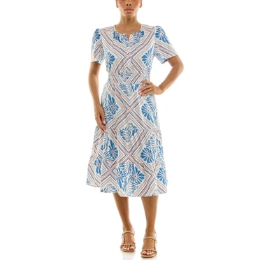 Split Neck Tiered Maxi Dress