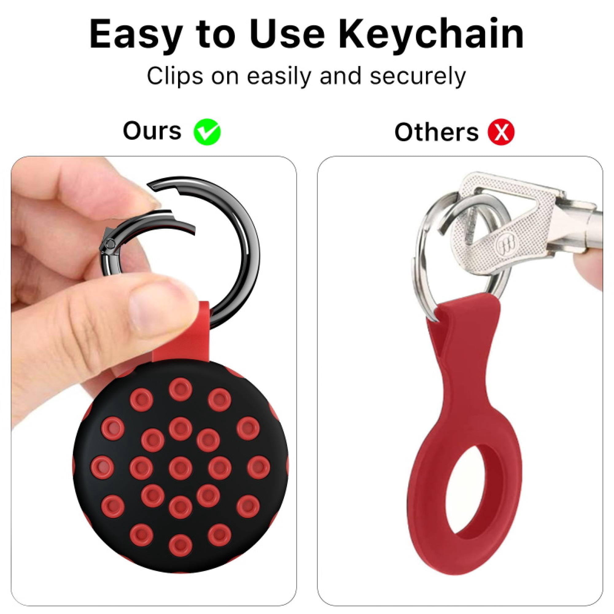 4 Pack off Active Track Case for AirTag – Silicone Protective Holder with Keychain Clip for Keys, Pets, Luggage, and Bags