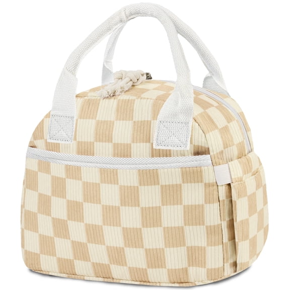 Inadays Lunch Box for Women, Insulated Lunch Bag Cute Corduroy Reusable Insulated Lunch Bags for Work Picnic or Travel