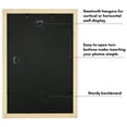 thumbnail image 5 of Americanflat 12x18 Poster Frame with Shatter-Resistant Glass with 11x17 Mat Display Photo Hudson - Natural Oak, 5 of 8