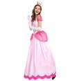thumbnail image 3 of Halloween Costume Mario Peach Princess Pink/yellow Princess Stage Costume Party Queen Dress, 3 of 3