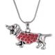 thumbnail image 2 of Collar para mujer, joyería para mujer, joyería para mujer, collar de cadena de cristal marrón de raza de perro salchicha, joyería de encaje para el cuello, 2 of 5