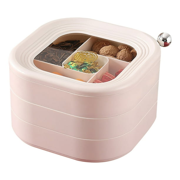 Caja de dulces multicapa Snacks y dulces secos en cajas de dulces Caja de dulces con compartimentos Plato de frutas con dulces secos divididos Caja con bocadillos Dulces Dulces con secciones divididas