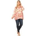 thumbnail image 5 of Sakkas Issa Women's Long Sleeve Floral Print Casual Button Down Shirt Blouse Top - 1906-FM213-Multi - One Size, 5 of 5