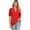 Big Red, variant on Women Short Sleeve T-Shirts Summer Bubble Sleeve Tees Tops Womens V-Neck Cotton T-Shirts