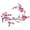 Pink, variant on Cherry Blossom Iron Patch, Embroidered Iron on or Sew on Flower Applique with Branch Design for Backpack, Jacket, Jeans, Tote Bag, Dress and Diy Decoration