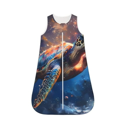 

Cauagu Night Sky Turtle for Infant Wearable Blanket Unisex Girl Boy Swaddle Transition Sack - Newborn Essentials Sleep Clothes-X-Large