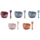 thumbnail image 5 of Cuenco de silicona para bebés con fondo de succión Juego de cucharas para bebés Comedor para niños pequeños Cocina para el hogar Vajilla Suministros para comer para niños Recién nacido Gris Advancent BA000341-02, 5 of 7