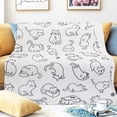 thumbnail image 4 of Cat Blanket for Girls and Women - Funny Cat Gifts for Cat Lovers, Cute Animals Pet Pattern Kids Kawaii Room Decor Cat Theme Soft Flannel Throw Blanket 60 x 50 Inch, 4 of 6