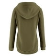 thumbnail image 5 of Womens Sweatshirt With 1/4 Button Up Casual Long Sleeve Pullover Lightweight Sweatshirts Tops Fall Fashion For Women 2025 Trendy (Green,Small), 5 of 5