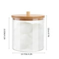 thumbnail image 5 of JilgTeok Home EssentialClear Acrylic Cotton Pad Holder Cotton Swab Dispenser Jar Canister Cotton Rounds Case Vanity Countertop Organizer Jar Cotton Ball Storage Container with Lid(L), 5 of 7