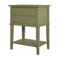 thumbnail image 6 of Desert Fields Eclectic Boho Accent Table with 2 Drawers, Olive Green, 6 of 9
