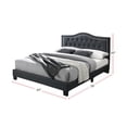 thumbnail image 4 of Pemberly Row Twin Burlap Fabric Upholstered Bed Frame with Slats in Charcoal, 4 of 5