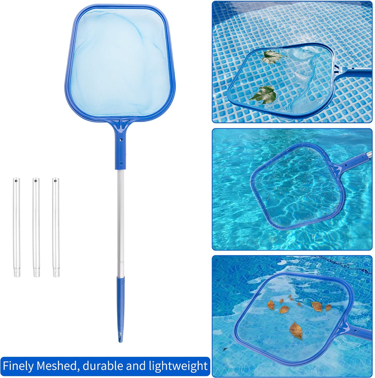 Swimming Pool Leaves Skimmer Cleaning Maintenance Nets Tool Blue 2020 Mess O2O4 