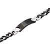 Mens Black Plated ID-Engraveable Stainless Steel Bracelet