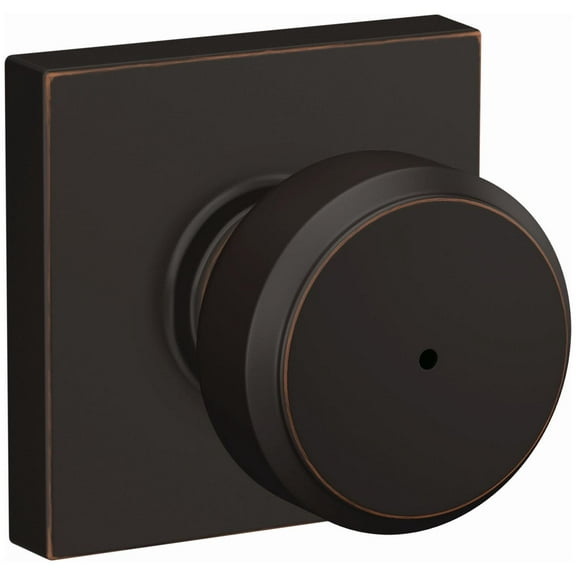 Schlage F40-Bwe-Col Bowery Privacy Door Knob Set - Bronze