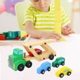 thumbnail image 3 of Wooden Toy Transport Cart Mini Car Model Early Educational Toys for Children, 3 of 8