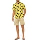 thumbnail image 2 of Camisa de playa de puntos de polka para hombres INSPIRE CHIC, con botones, de manga corta, casual 2XL Amarillo, 2 of 6
