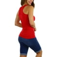 thumbnail image 3 of ToBeInStyle Womens Essential Ribbed Racerback Versatile Layering Cotton Blend Tank Top, 3 of 4