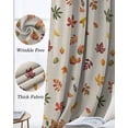thumbnail image 3 of Orange Yellow Pumpkins Blackout Curtains for Bedroom Living Room Darkening Curtains 54 Inch Long Autumn Leaves Rustic Vintage Short Curtain for Small Window Treatment Grommet Drapes 42"x54"x2, 3 of 9