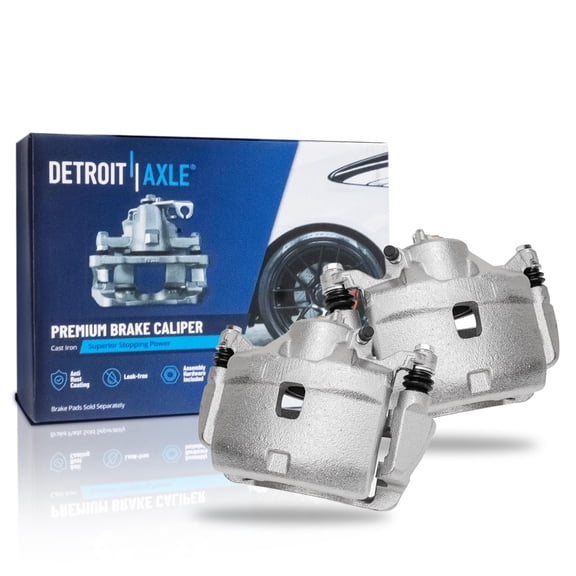 Detroit Axle - Front Brake Calipers w/Brackets Replacement for 2002-2004 Honda CR-V, 2003-2011 Element - 2pc Set