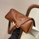 thumbnail image 4 of Bolso de axila de temperamento popular, bolso de señora simple de moda, bolso de viaje de un solo hombro de cuero de PU marrón, 4 of 5