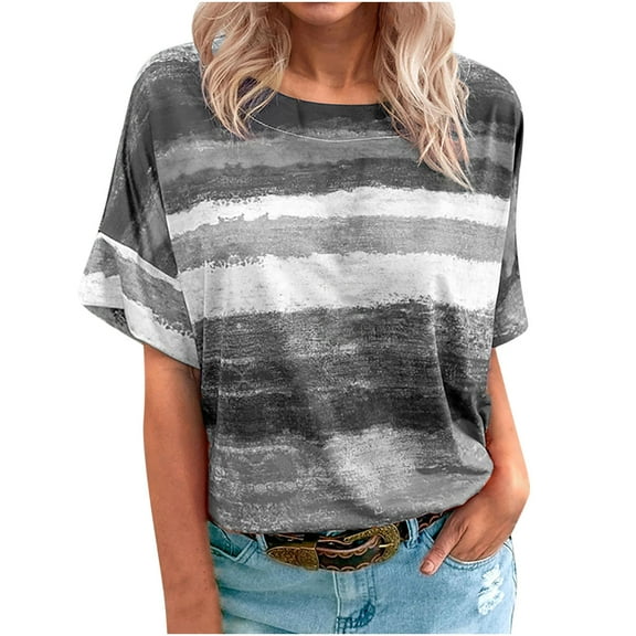 Zuesphe Womens Summer Tops Casual V Neck Womens Shirts Casual Summer Casual Blouses for Women Cotton Womens Crop Tops Graphic