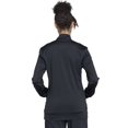 thumbnail image 4 of Workwear Revolution Men & Women Warm Up Medical Scrubs Jacket Zip Front Knit WW370, XL, Black, 4 of 6