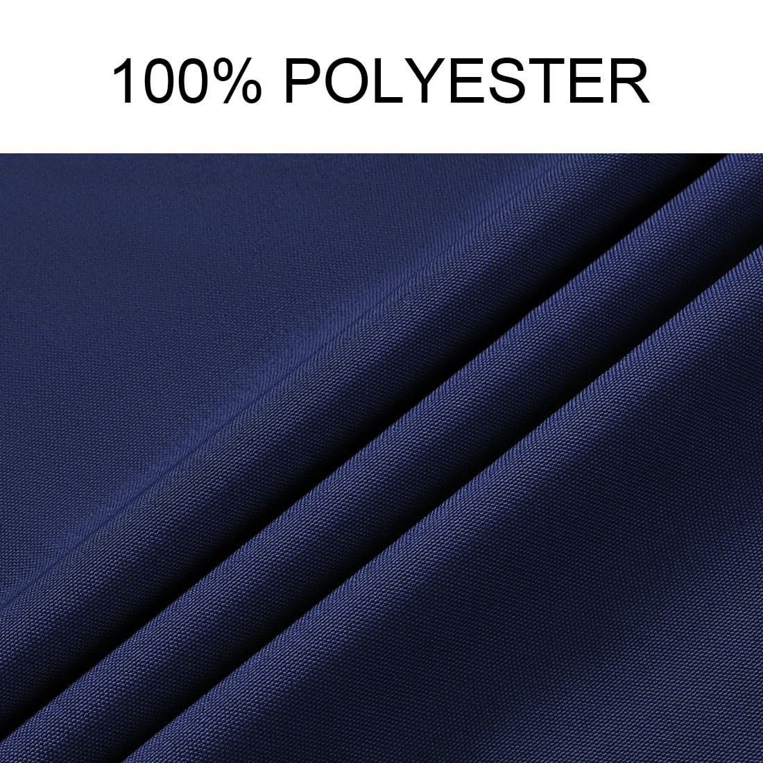 Unique Bargains Square Tablecloth Polyester Table Cover for Wedding Picnic 55" x 55" Navy Blue