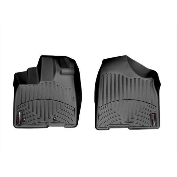 WeatherTech Custom Fit FloorLiners compatible with 2011-2012 Toyota Sienna - 1st Row (Driver & Passenger), Black
