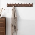 Dseap Wooden Huge Rustic Coat Rack with 10 Tri Hooks,Sturdy Vintage
