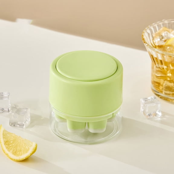 Mini Press Ice Cube Tray, Easy Release Ice Mold with Lid, BPA-Free Small Ice Cube Maker for Freezer, Whiskey, Cocktails, Drinks & Baby Food(B)