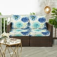 thumbnail image 3 of Sorra Home  Gardenia Seaglass Outdoor/Indoor  Deep Seating Loveseat Pillow and Cushion Set  22.5in x 22.5in x 5in 23.5 in x 23 in x 5 in, 3 of 5