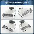thumbnail image 6 of Unique Bargains Brake Master Cylinder Reservoir No.46100S84A52 for Honda Accord 1998-2002 Hydraulic Master Cylinder Silver Tone,White Aluminum Alloy 1 Pc, 6 of 7