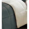thumbnail image 3 of Harper Lane Ellis Micromink/ Sherpa 3-piece Comforter Set Charcoal Queen, 3 of 5