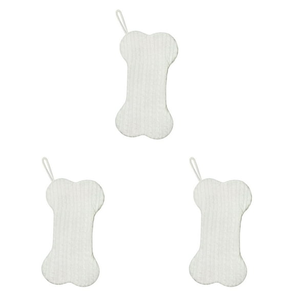 Personalized Christmas Stockings for Dogs, 16.14 Inch Large Bone Shaped Knitted Xmas Stocking for Pets, Hanging Fireplace Mantle Decor for Puppy, Holiday Gift for Dog Lovers, Polyester Pet Supplies