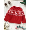 thumbnail image 2 of Wassery Baby Girls Boys Christmas Sweater Long Sleeve Crew Neck Christmas Santa Elk Knitted Sweater Newborn Warm Knit Pullover Sweater Infant Fall Winter Clothes 6M-3T, 2 of 7