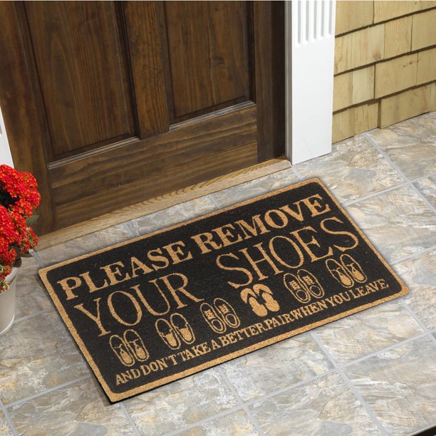 Viana Please Remove your Shoes Coir Door Mat (18Inchx30