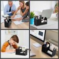 thumbnail image 5 of Desk Organizer - Office Pencil Holder Organizer Desktop Desk Accessories Office Supplies Organization Decor (Black), 5 of 5
