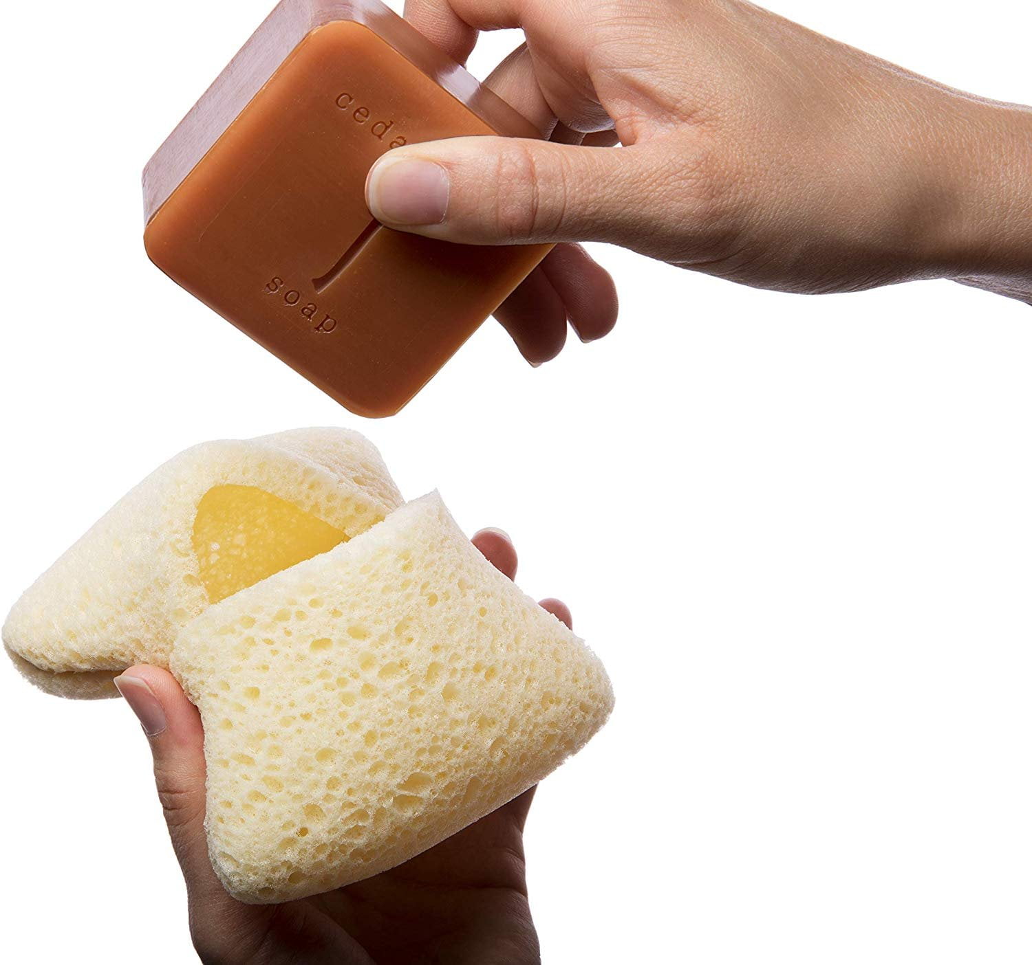 MartiniSPA Soft Body & Shower Sponge with Soap Pocket. Italian Made