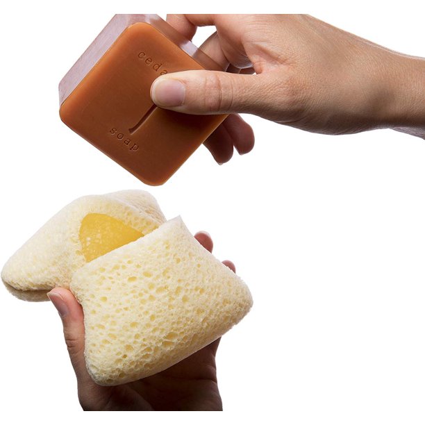 MartiniSPA Soft Body & Shower Sponge with Soap Pocket. Italian Made