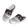 thumbnail image 2 of Lsque Piano Keys With Musical Notes Pattern Womens Comfort Cotton on Scuff With Memory Foam and Anti-skid Sole Slipper-37/38, 2 of 7