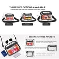 thumbnail image 4 of Clear Transparent Stadium Bag With Adjustable Strap, PVC Zipper Pouch For Concerts And Festivals, Lightweight Tote For Sports Events, Black Medium 21x8.5x16.5cm (Black, 21*16.5*8CM), 4 of 4