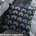 thumbnail image 2 of Castle Fairy Cartoon Tractor Boy Fabric by the Yard 2 Yards,Car Theme Room Decor Fabric by the Yard,Geometric Stripes Sewing Fabric,Lightweight Room Decor, 2 of 6