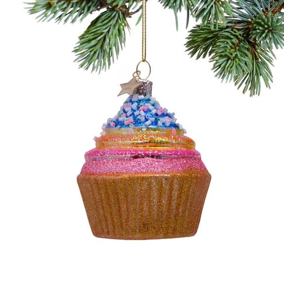 Rainbow Cupcake Ornament