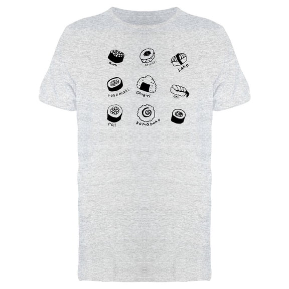 Japanese Food Doodles Tee Men's -Image by Shutterstock