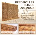 thumbnail image 2 of Outdoor Bamboo Shades Light Filtering Natural Roman Roller Blinds Privacy Roller Shades with Lift Reed Blind for Window Balcony Backyard Patio Garden Cordless(56" x 84"), 2 of 7