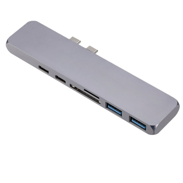7in1 usb type-c hub adaptador de tarjeta multipuerto 4k hdmi para macbook pro Sunnimix Tipo de aluminio c adaptador de cubo